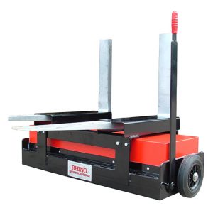 Forklift magnetic sweeper with release mechanism